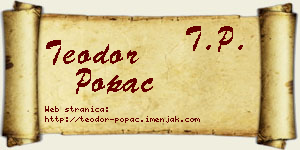 Teodor Popac vizit kartica